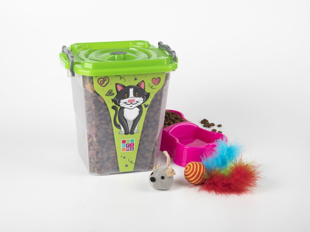 contenedores de alimentos megamascotas gatos Rimoplásticas
