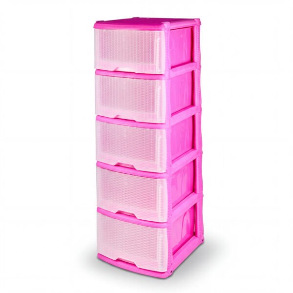 13042---MUEBLE-ORGANIZADOR-RATTAN-X-5-FUCSIA---NATURAL-V2 Mueble Organizador Rattan X5