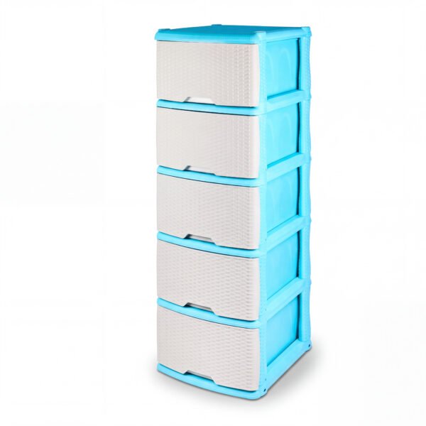 13044---MUEBLE-ORGANIZADOR-RATTAN-X-5-AZUL-MARINO---GRIS-V2 Mueble Organizador Rattan X5