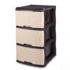 Mueble Organizador Rattan X3 Wengue