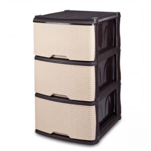 Mueble Organizador Rattan X3 Wengue