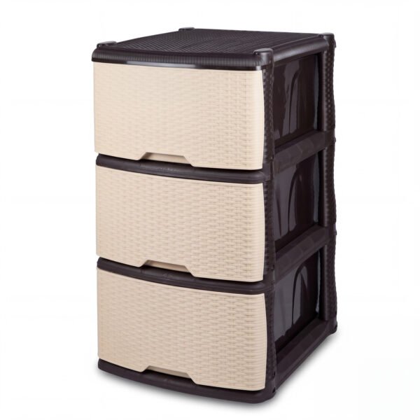 Mueble Organizador Rattan X3 Wengue