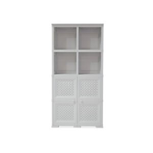Mueble Elegance Monet Rattan Blanco Perla