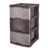 Mueble Organizador Rattan X3 Wengue