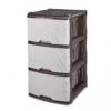 Mueble Organizador Rattan X3 Wengue
