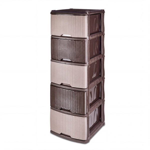 Mueble Organizador Rattan X5 Wengue
