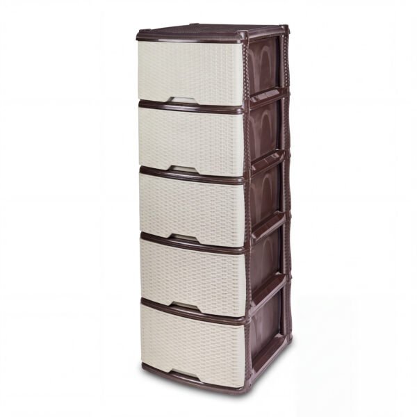 Mueble Organizador Rattan X5 Wengue
