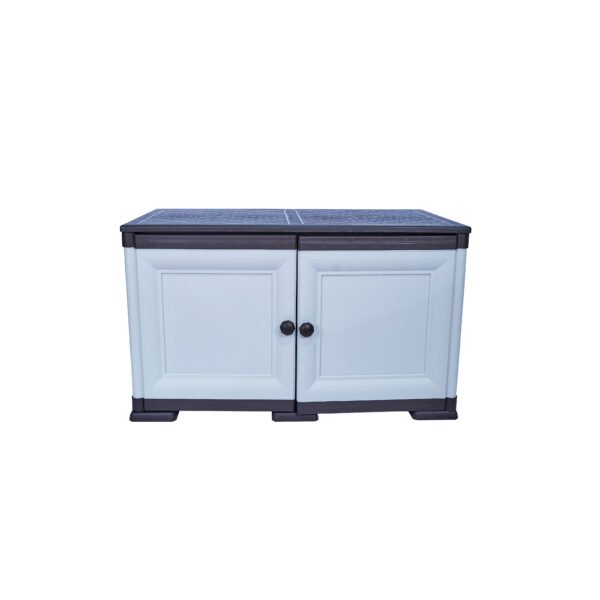 15266---MUEBLE-ELEGANCE-GOYA-LISO-GRIS-CON-WENGUE-V2 Mueble Elegance Goya Gris-Wengue
