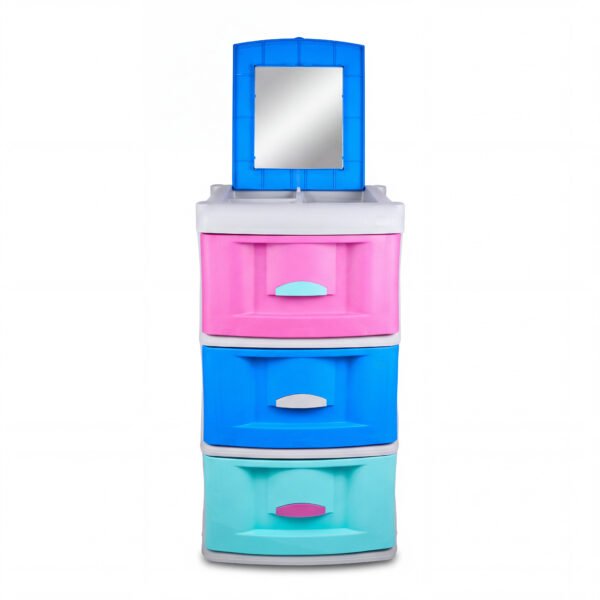 Mueble Organizador X3 Espejo Multicolor