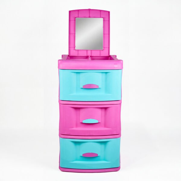 Mueble Organizador X3 Espejo Multicolor