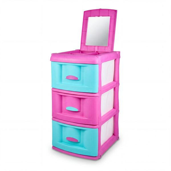Mueble Organizador X3 Espejo Multicolor