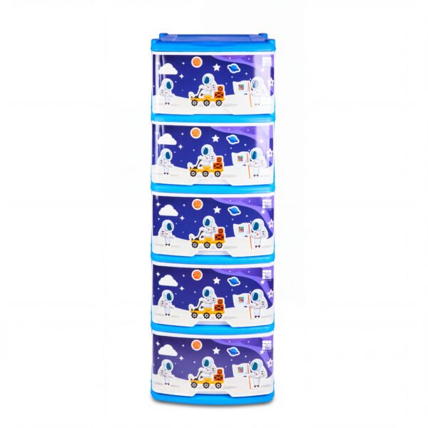 15848---MUEBLE-ORGANIZADOR-X-5-ASTRONAUTAS-LUMINOSO-AZUL-HORT-V1 Mueble Organizador X5 Niño