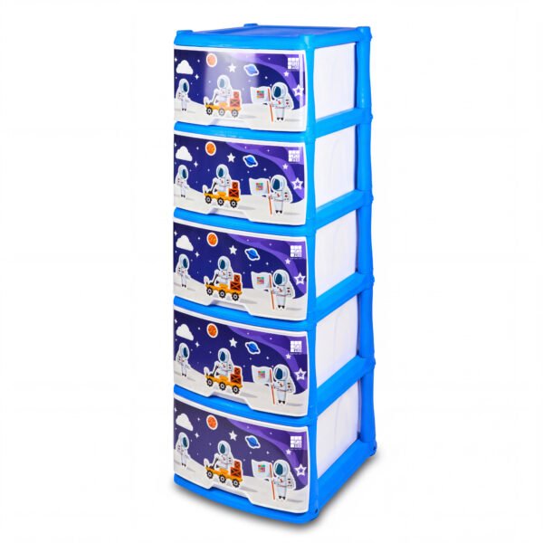 15848---MUEBLE-ORGANIZADOR-X-5-ASTRONAUTAS-LUMINOSO-AZUL-HORT-V2 Mueble Organizador X5 Niño