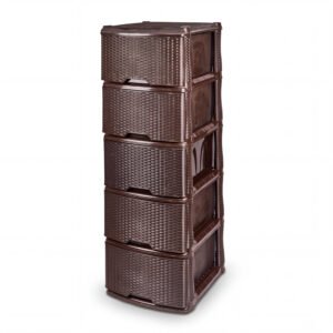 Mueble Organizador Rattan X5 Wengue