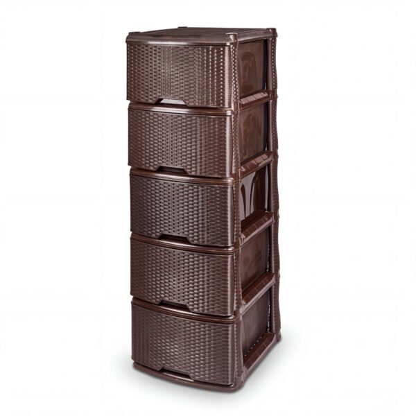 Mueble Organizador Rattan X5 Wengue