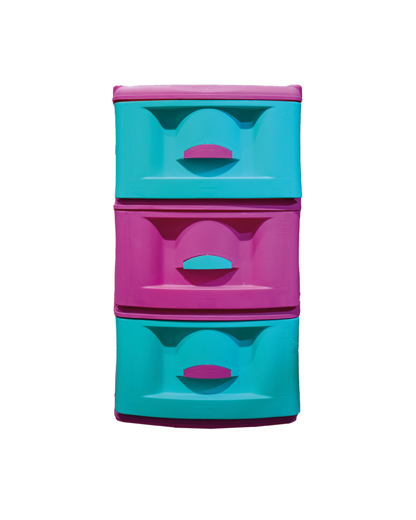 Mueble-organizador-Rosa-aguamarina-x3-cajones Mueble organizador Rosa aguamarina x3 cajones